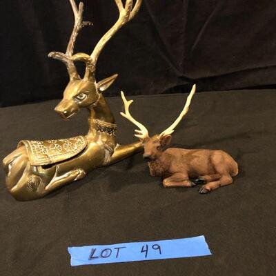 Lot 49 - Collectible Deer Statues