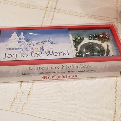 Lot 477: NEW Chia Christmas Tree, Mini Tree Skirt, Nativity, Music Box & Ornament 