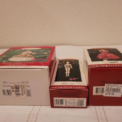 Lot 504: Assorted Hallmark Christmas Ornaments BARBIE
