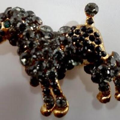 Black Poodle Pin