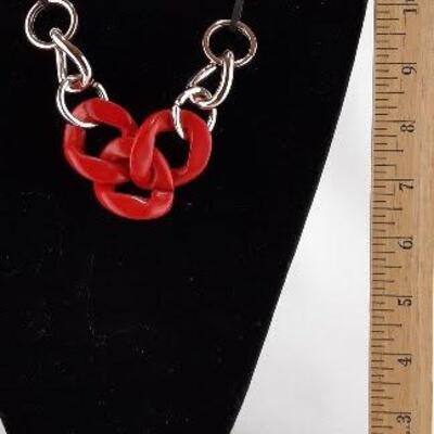 Red Circles Necklace