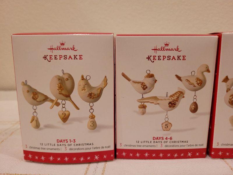 Lot 515 Hallmark 12 Days of Christmas Ornaments Full Set