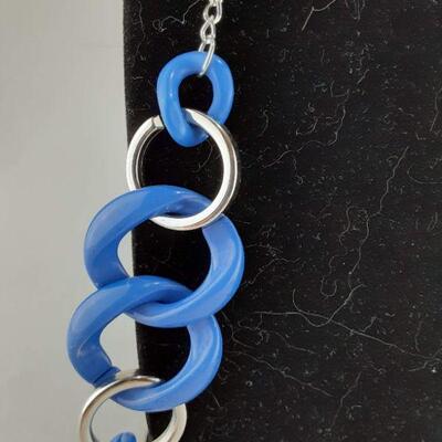Blue Circles Necklace