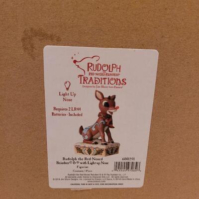 Lot 523: Hallmark Porcelain Santa Figure + Rudolph Figure 