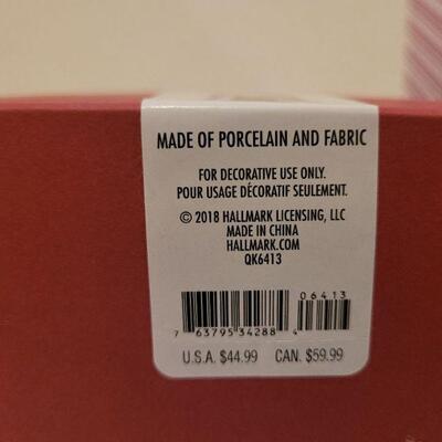 Lot 523: Hallmark Porcelain Santa Figure + Rudolph Figure 