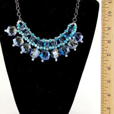 Blue Crystal Necklace