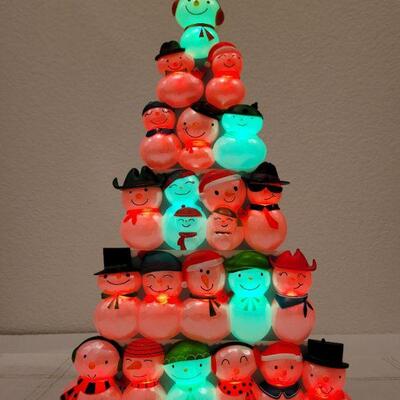 Lot 527: Stackable Singing Tree LED color changing Tower of Christmas TESTED A! 