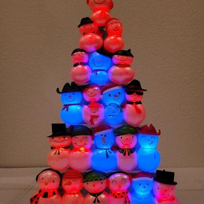 Lot 527: Stackable Singing Tree LED color changing Tower of Christmas TESTED A! 