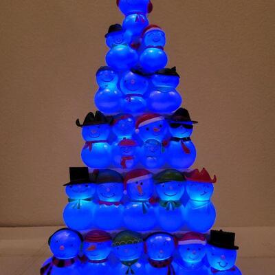 Lot 527: Stackable Singing Tree LED color changing Tower of Christmas TESTED A! 