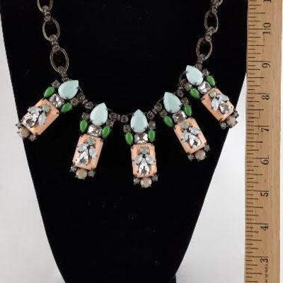 Angels on Rectangle Crystals Necklace