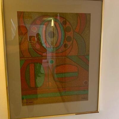 French 70's abstract artist proof by Galimi 