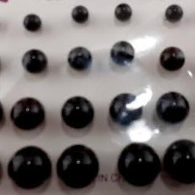 Black Faux Pearl Earrings