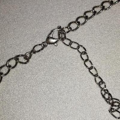 Black Nugget Dangle Necklace
