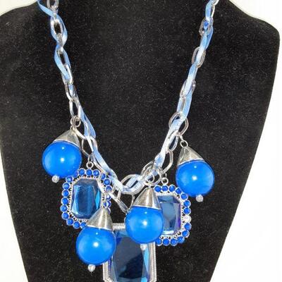 Big Blue Bead Necklace