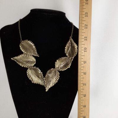 Goldtone Leaf Necklace