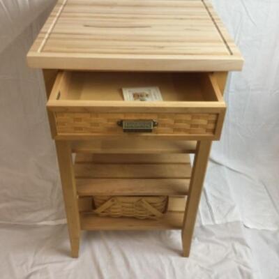 X 385 Longaberger  Butcher Block Stand with Cake Basket 