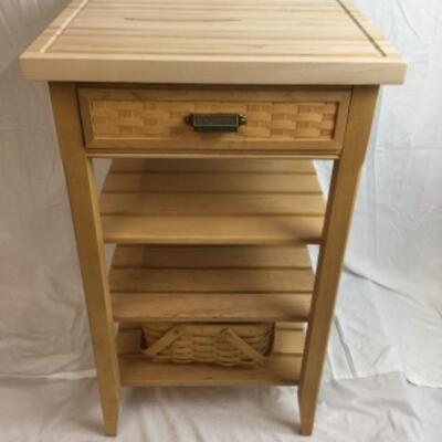X 385 Longaberger  Butcher Block Stand with Cake Basket 