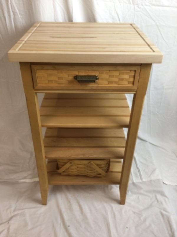 X 385 Longaberger Butcher Block Stand with Cake Basket