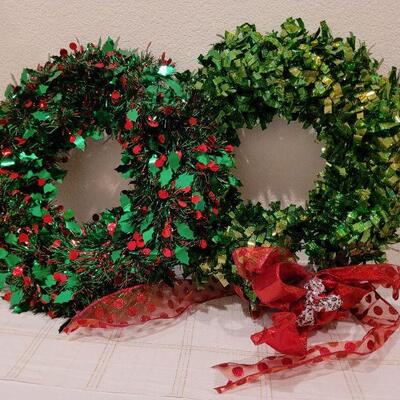Lot 651: (2) 20" Christmas Wreaths