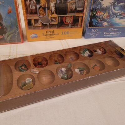Lot 652: (3) NEW Puzzles + NEW Mancala Game 