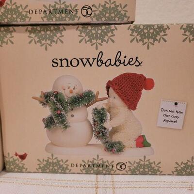 Lot 655: Assorted Dept 56 Snowbabies Christmas Figures 