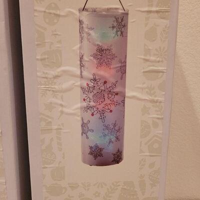 Lot 658: (2) NEW LED Hanging Christmas Themed Baskets 
