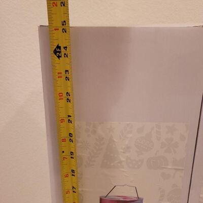 Lot 658: (2) NEW LED Hanging Christmas Themed Baskets 