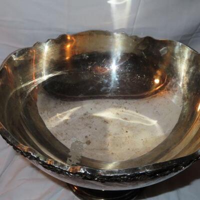 Silverplate punch bowl