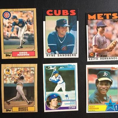 Lot of Vintage Rare TOPPS Vintage Baseball Cards with Henderson, Bonds and more...