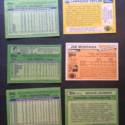 Lot of Vintage Rare TOPPS Vintage Sports Cards with Reggie Jackson, Yastrzemski, Montana and more...