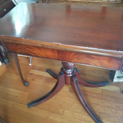 Antique Table Folds out to Square