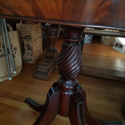 Antique Table Folds out to Square