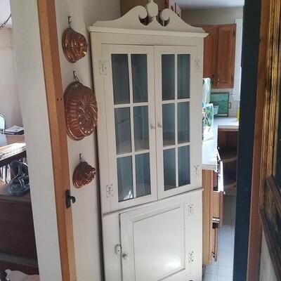 White Corner Cabinet for Kitchen or Dining