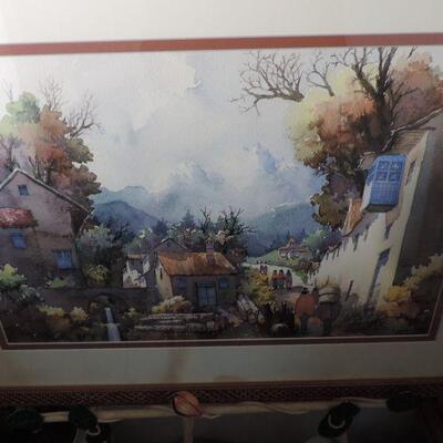 EASEL AND FRAMED ARTWORK 
