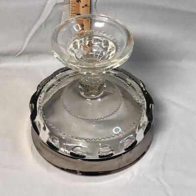 Lot 3 - Silver Crown Candy Compote by Colony Glass