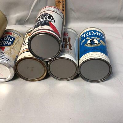 Lot 9 - 10 Vintage Pull Tab Beer Cans