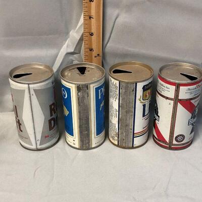 Lot 9 - 10 Vintage Pull Tab Beer Cans