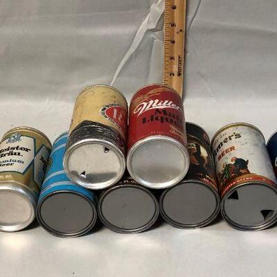 Lot 11 - 10 Vintage Pull Tab Beer Cans