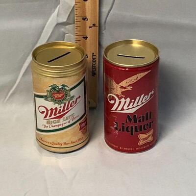 Lot 12 - Miller Beer Can Banks