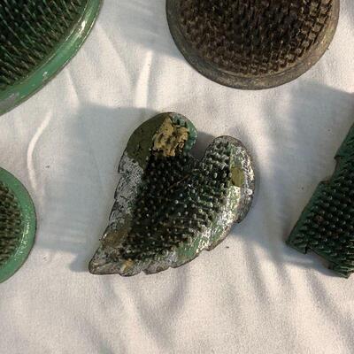 Lot 39 - Metal Flower Frogs with one Heart Shaped