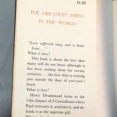 Lot 46 - The Greatest Thing in The World Christian Book on Love