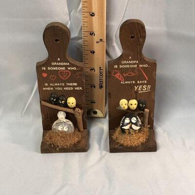 Lot 56 - Grandma and Grandpa Wall Hangings