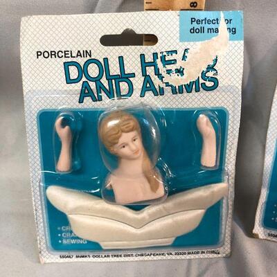 Lot 61 - Porcelain Doll Head and Arms