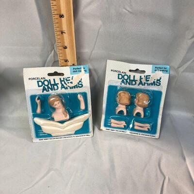 Lot 61 - Porcelain Doll Head and Arms