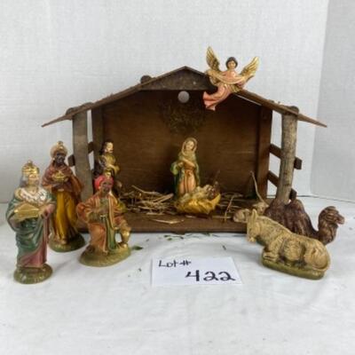U422 Vintage Nativity Scene with CrÃ¨che 