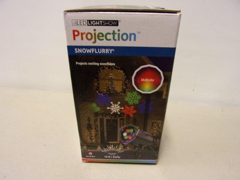 thumbnail image 2 of Gemmy Snowflurry Projection Lightshow – LED Blue White Snowflakes – Indoor/Outdoor Christmas Lights – Corded 2 of 2