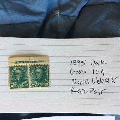 1895 Dark Green 10c Stamp Set Daniel Webster