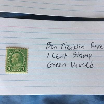 Ben Franklin 1 Cent Stamp Ungraded