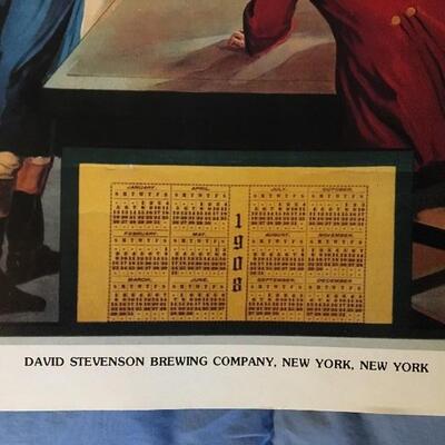 Vintage 11 x 15 Beer Poster STEVENSEN BREWING Co. NY