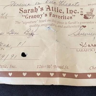 LOT#15LR: Sarah's Attic Signed "Forever in our Hearts"
